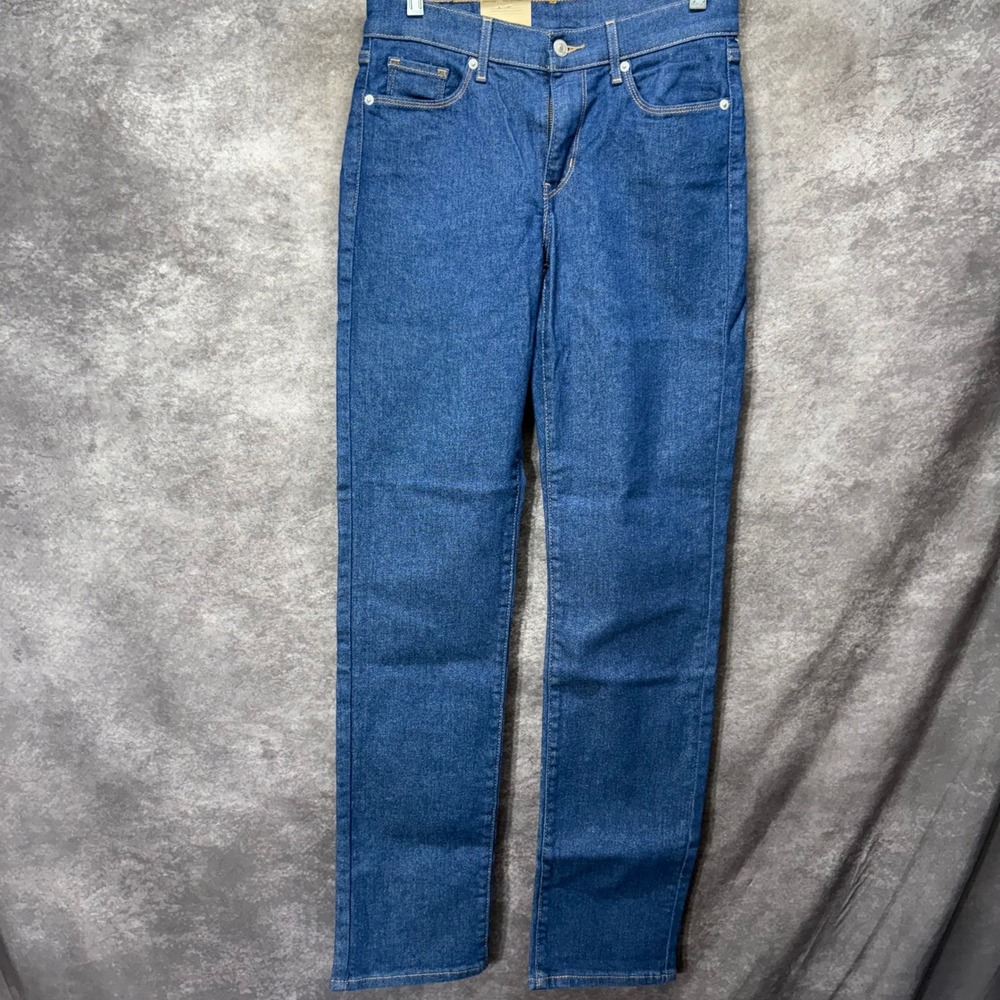 Levis Classic Straight Jeans Size 26x32 Mid Rise Dark Wash Blue NWTNWT